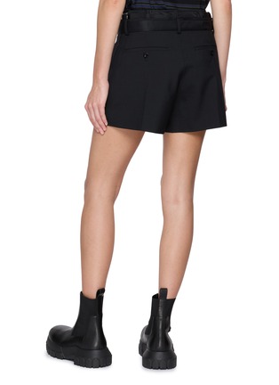 Back View - Click To Enlarge - SACAI - Belted Hybrid Shorts