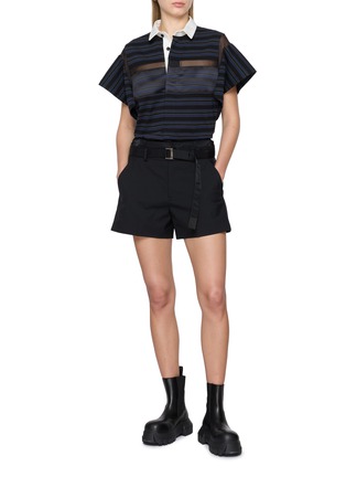 Figure View - Click To Enlarge - SACAI - Belted Hybrid Shorts