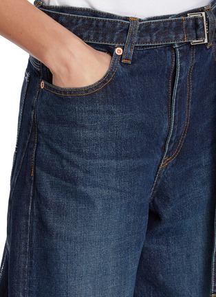  - SACAI - Belted Barrel Dark Wash Jeans