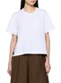 SACAI Striped Panel Cotton Jersey T-Shirt