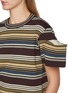  - SACAI - Striped Drama Sleeve T-Shirt