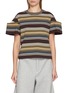 SACAI Striped Drama Sleeve T-Shirt