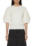 Main View - Click To Enlarge - SACAI - Puff Sleeve Zippered Sleeve Pocket Top