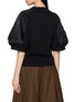 Back View - Click To Enlarge - SACAI - Puff Sleeve Nylon Panel Knit Top