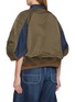 Back View - Click To Enlarge - SACAI - Hybrid Puff Sleeve Dark Wash Denim Jacket