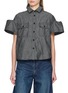 SACAI Drama Sleeve Dark Wash Denim Shirt