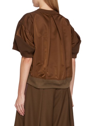 Back View - Click To Enlarge - SACAI - Puff Sleeve Popper Detail Sweater