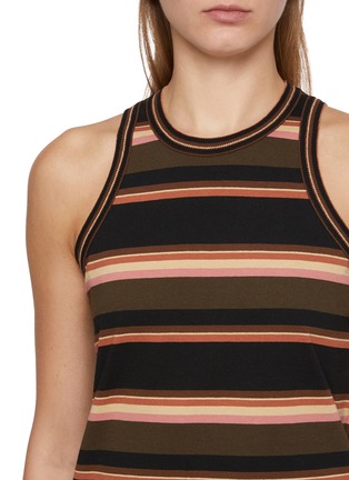  - SACAI - Striped Cotton Tank Top