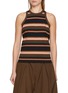 SACAI Striped Cotton Tank Top