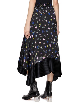 Back View - Click To Enlarge - SACAI - Asymmetric Hem Ditsy Floral Maxi Skirt