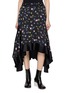 SACAI Asymmetric Hem Ditsy Floral Maxi Skirt