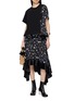 Figure View - Click To Enlarge - SACAI - Asymmetric Hem Ditsy Floral Maxi Skirt