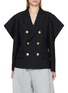 Main View - Click To Enlarge - SACAI - Ruffled Shoulder Double Breasted Blazer