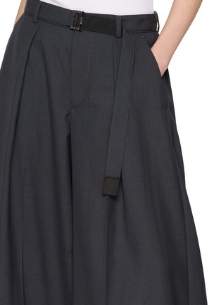  - SACAI - Belted Pleated Barrel Leg Suit Pants