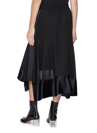 Back View - Click To Enlarge - SACAI - Drawstring Waist Asymmetrical Cotton Maxi Skirt