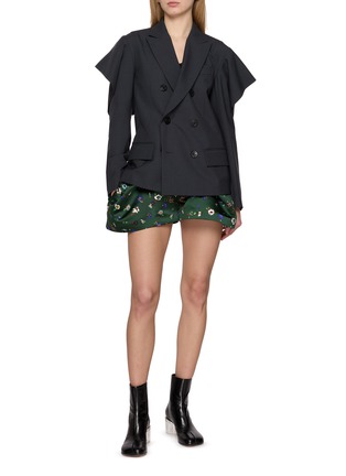 Figure View - Click To Enlarge - SACAI - Mini Floral Belted Skorts