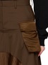  - SACAI - Asymmetrical Hem Side Pocket Wool Blend Suit Skirt