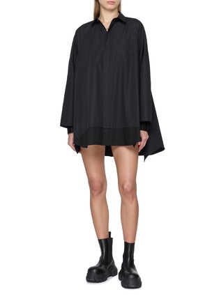 Figure View - Click To Enlarge - SACAI - Layered Tent Shirt Dress