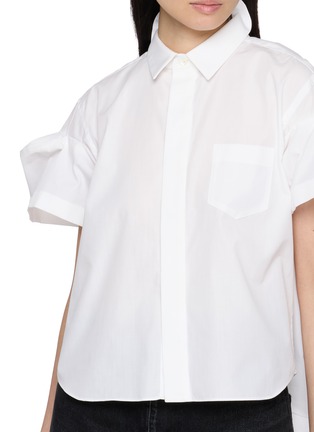  - SACAI - Dramatic Sleeve Cotton Blend Poplin Shirt