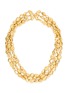 LANE CRAWFORD VINTAGE ACCESSORIES 1990's Gold Toned 3 Row Necklace
