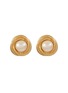 LANE CRAWFORD VINTAGE ACCESSORIES Faux Pearl Clip On Earrings