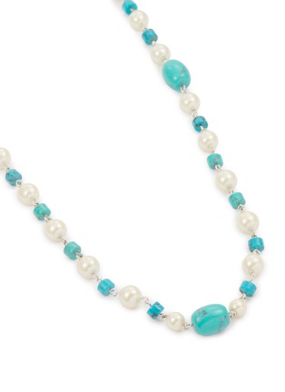 Detail View - Click To Enlarge - LANE CRAWFORD VINTAGE ACCESSORIES - Carolee Faux Pearl Faux Turquoise Necklace