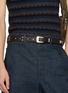 Figure View - Click To Enlarge - LEMAIRE - Western Studs Leather Belt