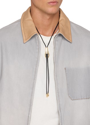 Figure View - Click To Enlarge - LEMAIRE - Snake Leather Bolo Tie