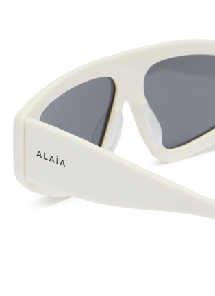 Detail View - Click To Enlarge - ALAÏA - Recycled Acetate Geometric Sunglasses