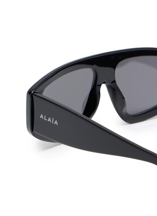 Detail View - Click To Enlarge - ALAÏA - Recycled Acetate Geometric Sunglasses