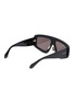 Figure View - Click To Enlarge - ALAÏA - Leather Acetate Geometric Sunglasses