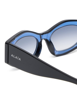 Detail View - Click To Enlarge - ALAÏA - Recycled Acetate Geometric Sunglasses