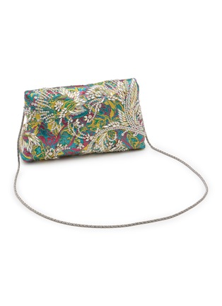 Detail View - Click To Enlarge - DRIES VAN NOTEN - Embellished Floral Jacquard Chain Strap Clutch