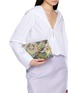 Front View - Click To Enlarge - DRIES VAN NOTEN - Embellished Floral Jacquard Chain Strap Clutch