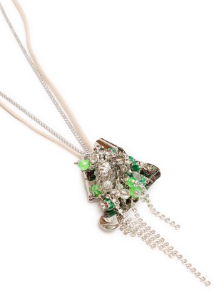 Detail View - Click To Enlarge - DRIES VAN NOTEN - Strass Embellished Beaded Necklace