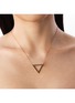 Detail View - Click To Enlarge - BIJOU DE M - Triangle 18K Gold Black Diamond Necklace