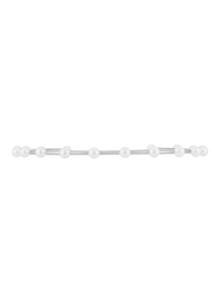 Detail View - Click To Enlarge - BIJOU DE M - 18K White Gold Plated Sterling Silver Freshwater Pearl Choker — Size L