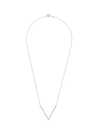 Detail View - Click To Enlarge - BIJOU DE M - V 18K White Gold Diamond Necklace