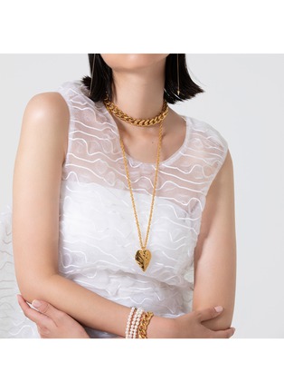 Detail View - Click To Enlarge - BIJOU DE M - Play-Doh Heart 18K Gold Plated Brass Necklace