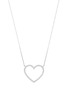 BIJOU DE M Open Heart 18K White Gold Diamond Necklace
