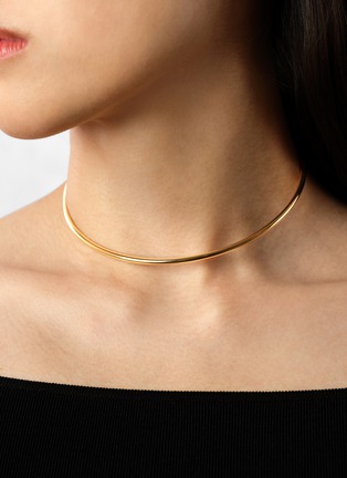 Detail View - Click To Enlarge - BIJOU DE M - 2 Pearl 18K Gold Plated Sterling Silver Freshwater Pearl Choker — Size R
