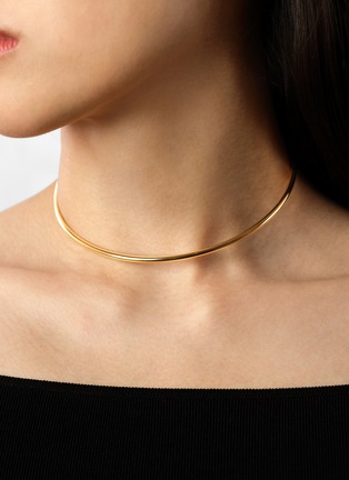 Detail View - Click To Enlarge - BIJOU DE M - 2 Pearl 18K Gold Plated Sterling Silver Freshwater Pearl Choker — Size L