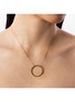 Detail View - Click To Enlarge - BIJOU DE M - Circle 18K Gold Black Diamond Necklace