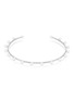BIJOU DE M 18K White Gold Plated Sterling Silver Freshwater Pearl Choker — Size R