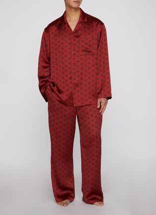 Figure View - Click To Enlarge - SKIMS - Sateen Sleep Printed Sleep Set