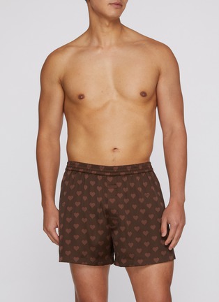 Figure View - Click To Enlarge - SKIMS - Sateen Sleep Printed Boxer