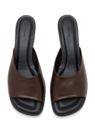 Detail View - Click To Enlarge - LEMAIRE - 55 Square Heeled Leather Mules