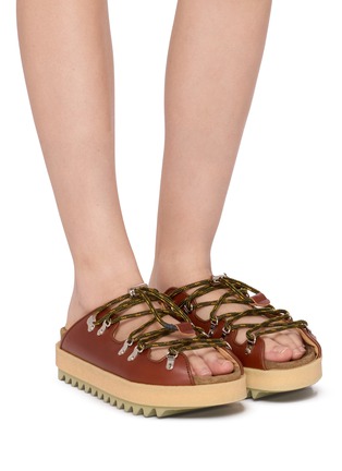Figure View - Click To Enlarge - SACAI - Treck Leather Slides