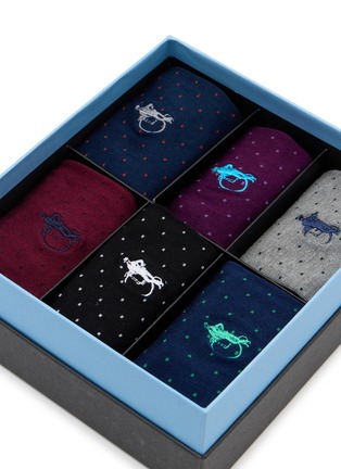 Detail View - Click To Enlarge - LONDON SOCK COMPANY - Spot Of Style Sock Gift Box — Set Of 6