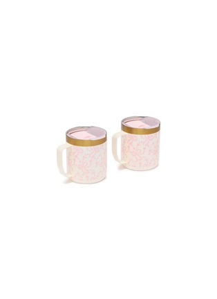 Detail View - Click To Enlarge - STANLEY - X LoveShackFancy Everyday Camp Mug Set of 2 — Coquette Bow Chantilly
